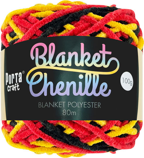 12ply Chenille Blanket Yarn Multicolour Indigenous Mix