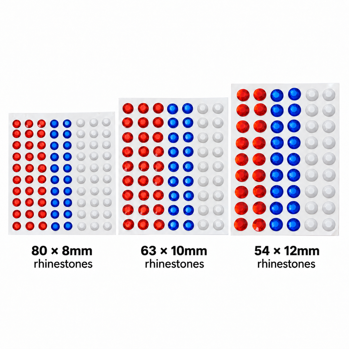 Rhinestones Asst Sizes 197pk - Aussie Flag