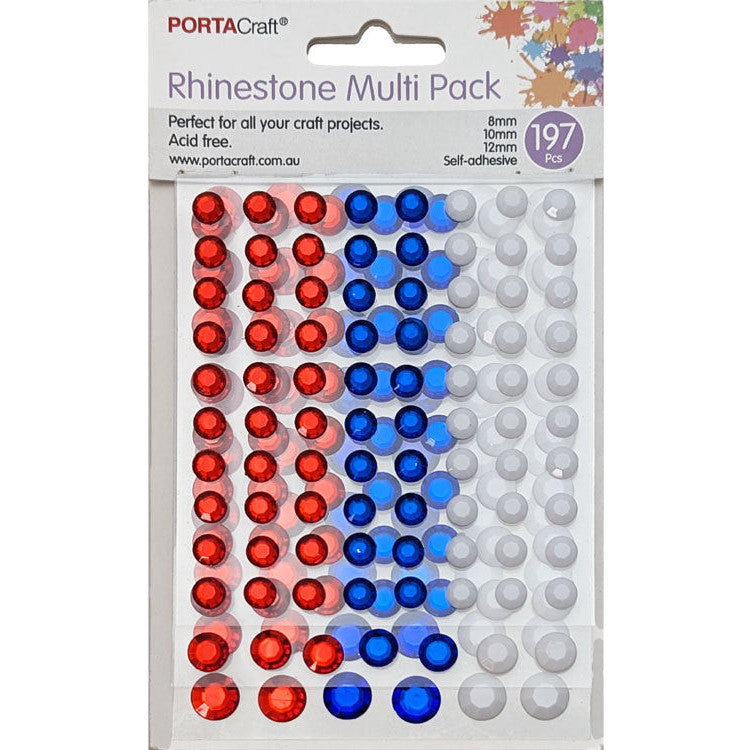 Porta Craft Craft Vault Rhinestones Asst Sizes 197pk - Aussie Flag