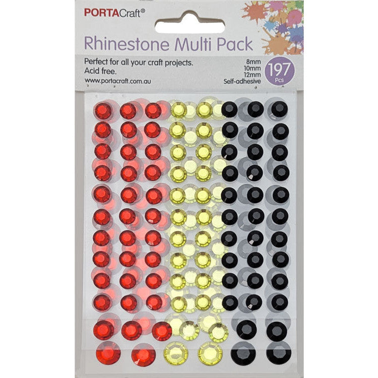 Porta Craft Craft Vault Rhinestones Asst Sizes 197pk - Indigenous Colours