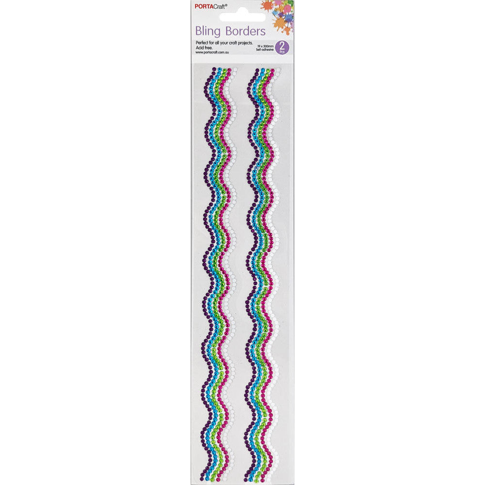 Rhinestone Borders Waves 2pk - Mermaid Fantasy