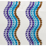 Porta Craft Rhinestone Strips 19mm x 30cm Waves 2pk - Mermaid Pastel