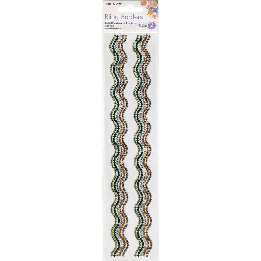 Rhinestone Borders Waves 2pk - Crafter's Mine