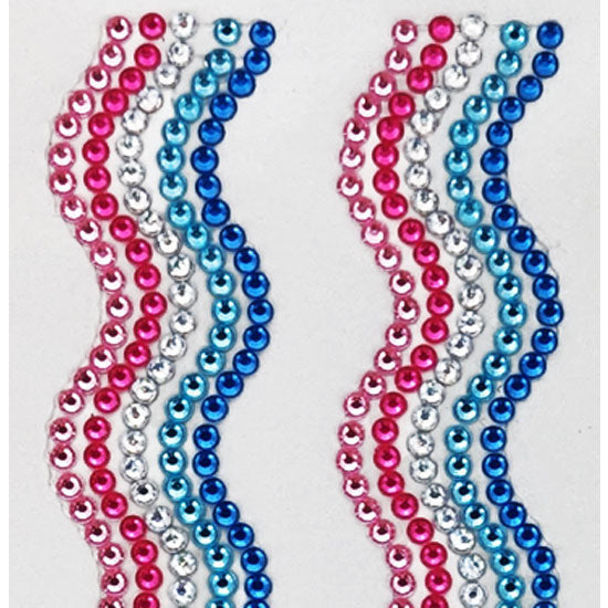 Porta Craft Rhinestone Strips 19mm x 30cm Waves 2pk - Soft Princess