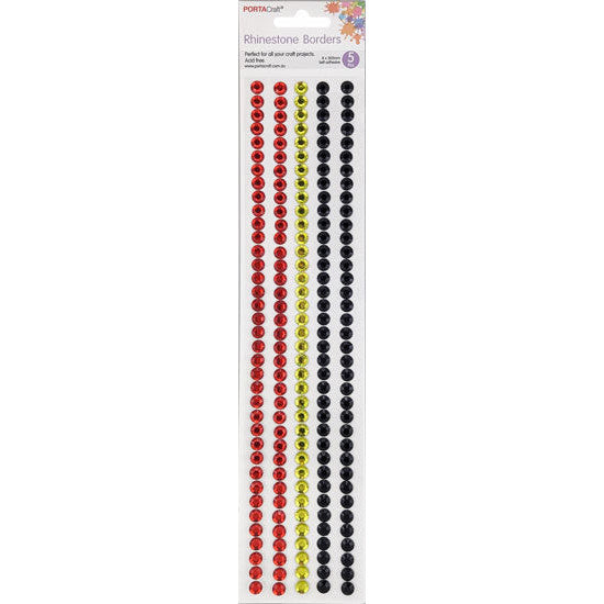 Porta Craft Craft Vault Rhinestone Borders 5pk - Indigenous Colours
