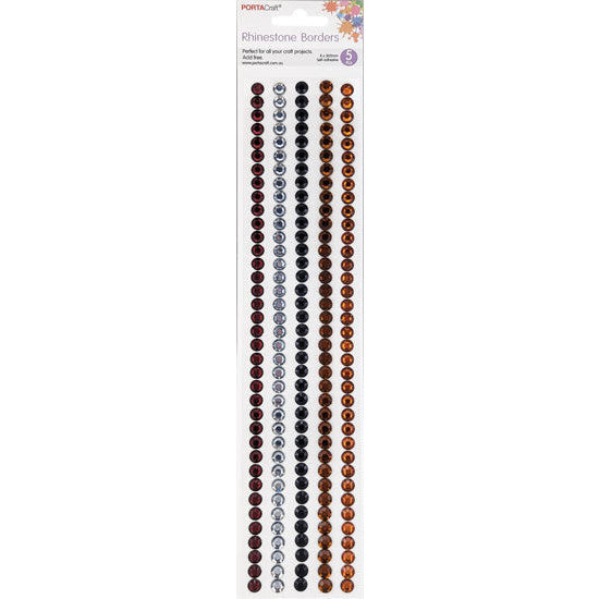 Porta Craft Craft Vault Rhinestone Borders 5pk - Ochre Art