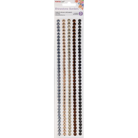 Porta Craft Craft Vault Rhinestone Borders 5pk - Solid Metal