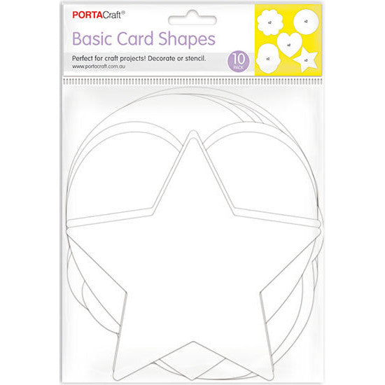 Basic cardstock shapes 10 pack for cardmaking, scrapbooking, collage and kids craft projects