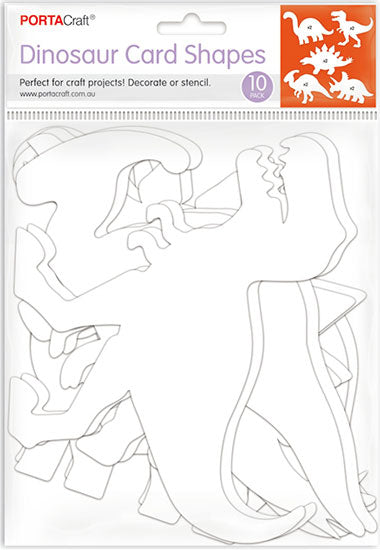 Dinosaur cardstock shapes 10 pack for prehistoric crafts, scrapbooking, cardmaking and kids activities