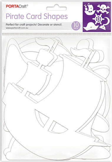 Pirate cardstock shapes 10 pack for treasure crafts, party activities, cardmaking and scrapbooking