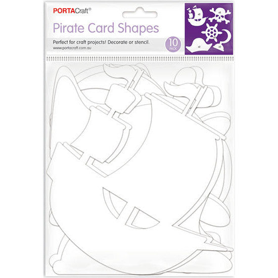 Pirate cardstock shapes 10 pack for treasure crafts, party activities, cardmaking and scrapbooking