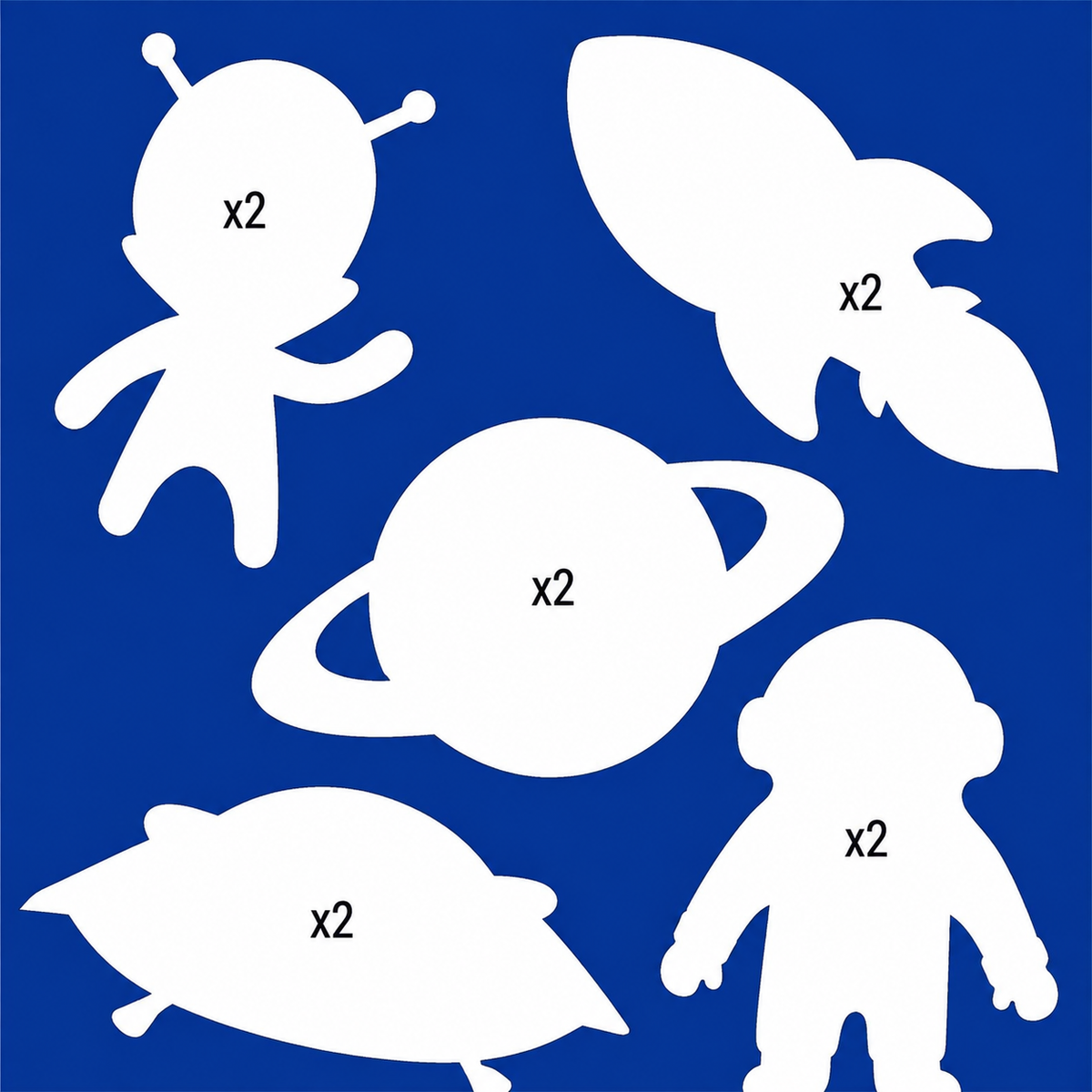 Outer-space cardstock cut-outs for kids craft, classroom science activities and paper projects