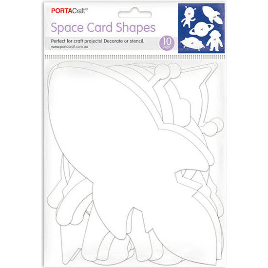 Space cardstock shapes 10 pack for astronomy crafts, school projects, cardmaking and scrapbooking