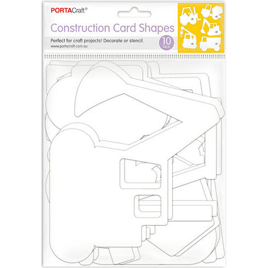 Construction vehicle cardstock shapes 10 pack for kids crafts, scrapbooking and transport projects