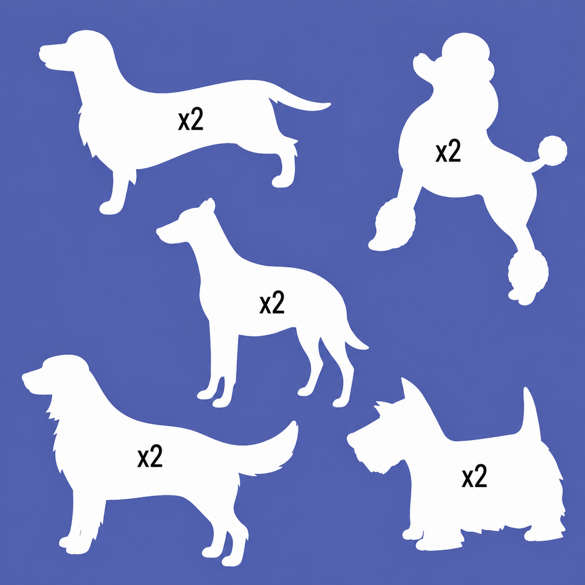 Dog-themed cardstock cut-outs for animal craft, classroom projects, cardmaking and scrapbook pages