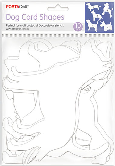 Dog cardstock shapes 10 pack for puppy crafts, pet scrapbooking, handmade cards and kids activities