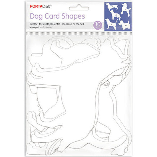 Dog cardstock shapes 10 pack for puppy crafts, pet scrapbooking, handmade cards and kids activities