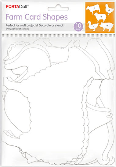 Farm animal cardstock shapes 10 pack for barnyard crafts, classroom activities and scrapbooking