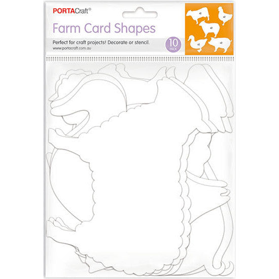 Farm animal cardstock shapes 10 pack for barnyard crafts, classroom activities and scrapbooking