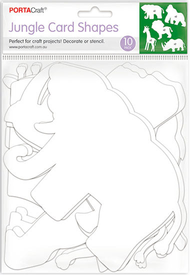 Jungle animal cardstock shapes 10 pack for safari crafts, wildlife projects and scrapbooking