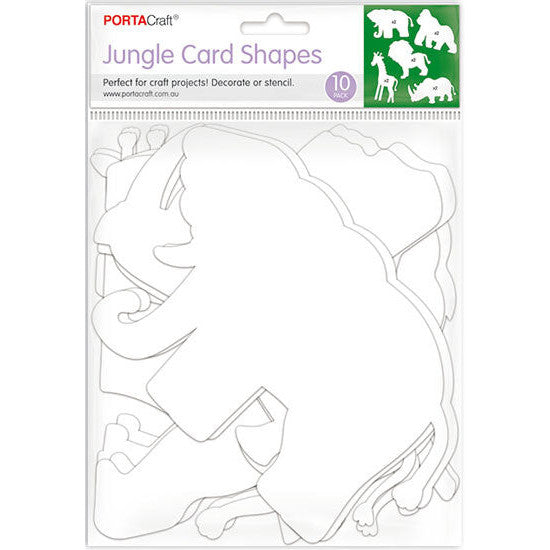 Jungle animal cardstock shapes 10 pack for safari crafts, wildlife projects and scrapbooking