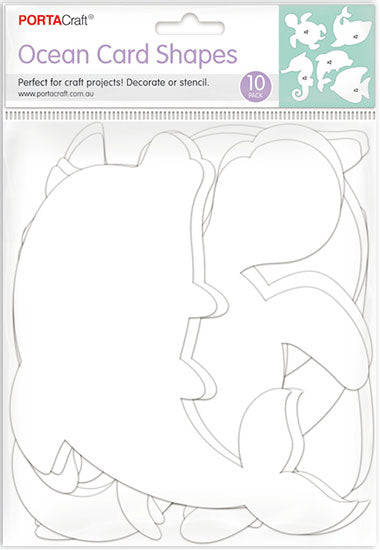 Sea animal cardstock shapes 10 pack for ocean crafts, underwater activities and scrapbooking