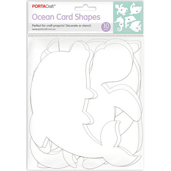 Sea animal cardstock shapes 10 pack for ocean crafts, underwater activities and scrapbooking