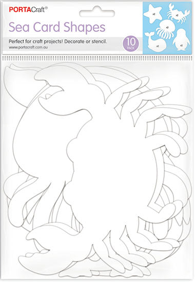 Ocean animal cardstock shapes 10 pack for sea life crafts, scrapbooking and classroom activities