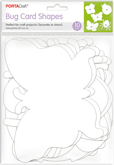 Bug cardstock shapes 10 pack for insect crafts, nature activities, scrapbooking and cardmaking