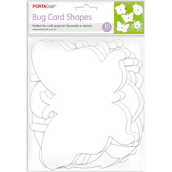 Bug cardstock shapes 10 pack for insect crafts, nature activities, scrapbooking and cardmaking