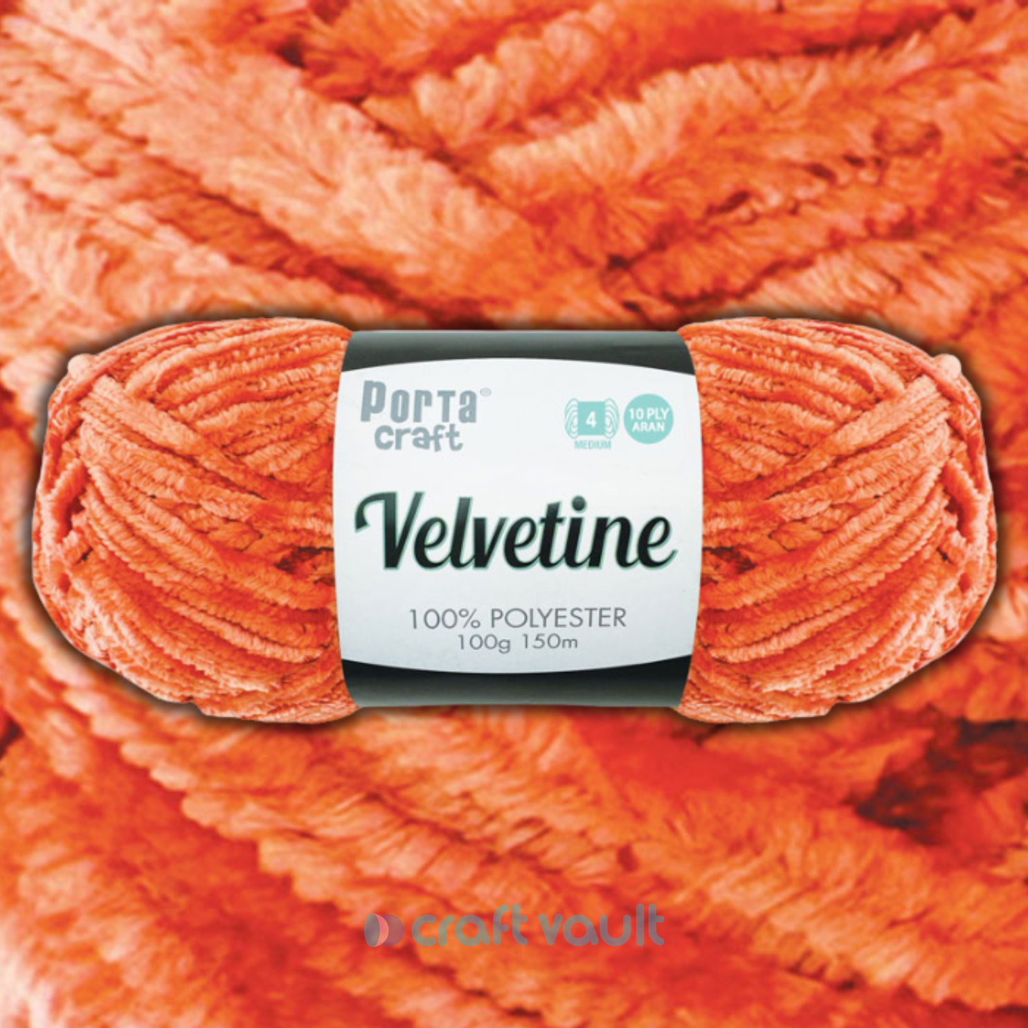 Velvetine Yarn 100g 150m Pumpkin