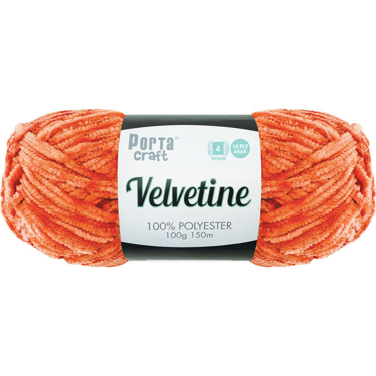 Velvetine Yarn 100g 150m Pumpkin