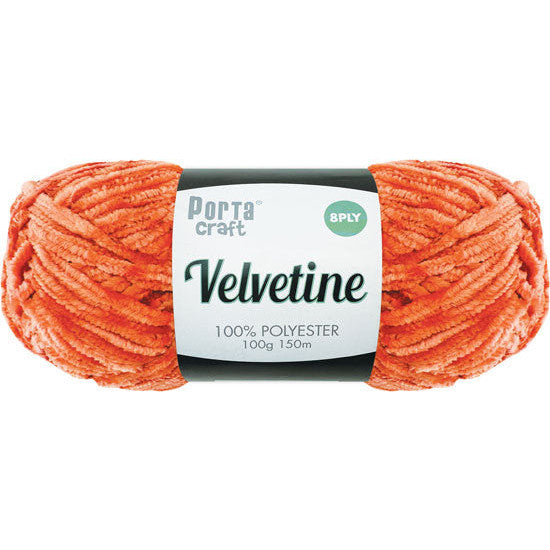 Velvetine Yarn 100g 150m Pumpkin