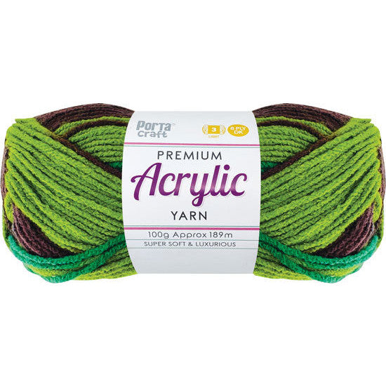 Rainbow Acryl Yarn 100gm 189m 8ply Crafter's Mine