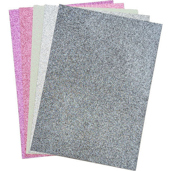 A4 Glitter Card 220gsm 5pk Granite Tones