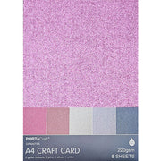 A4 Glitter Card 220gsm 5pk Granite Tones