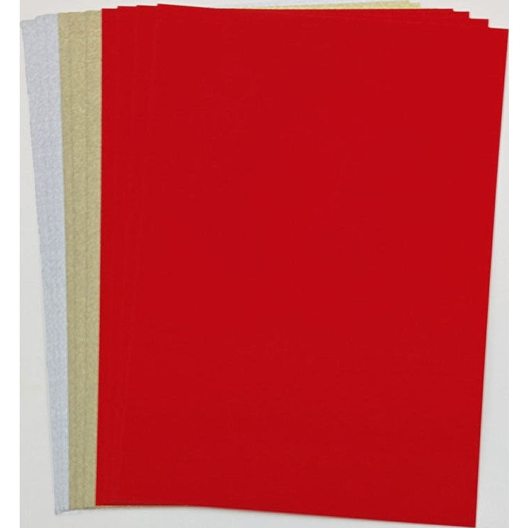 A4 Glitter Card 220gsm 10pk Silver Gold Red