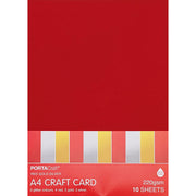 A4 Glitter Card 220gsm 10pk Silver Gold Red