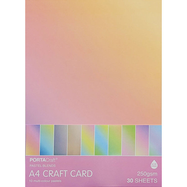 A4 Colour Block Card 250gsm 30pk Pastels