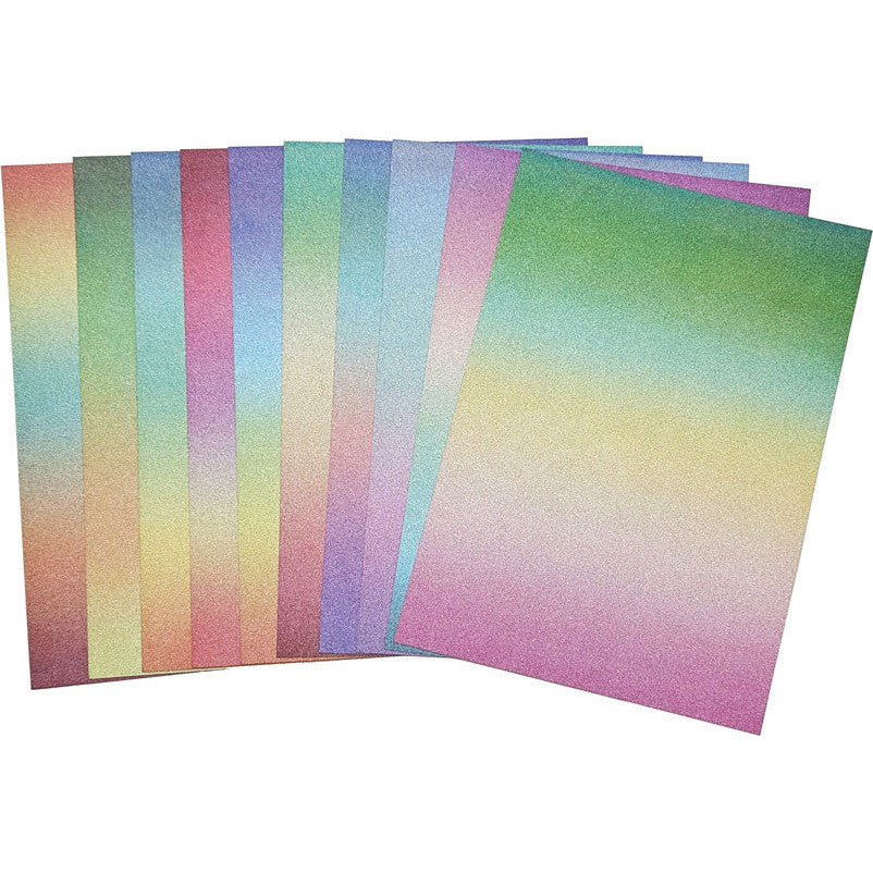 A4 Glitter Card 230gsm 10pk Multicolour Blend