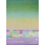 A4 Glitter Card 230gsm 10pk Multicolour Blend