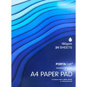 A4 Paper Pad 180gsm 24pk Blues