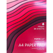 A4 Paper Pad 180gsm 24pk Reds