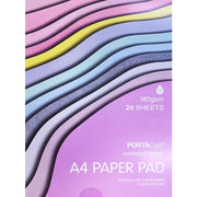 A4 Paper Pad 180gsm 24pk Pastels