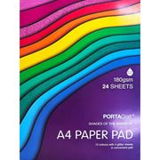 A4 Paper Pad 180gsm 24pk Rainbow
