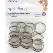 Porta Craft Silver Colour Split Rings 25x1.6mm