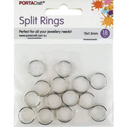 Porta Craft Silver Colour Split Rings 15mm