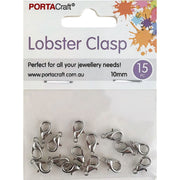 Porta Craft Silver Colour Lobster Clasps 10x5mm