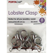 Porta Craft Silver Colour Lobster Clasps 22.5x11mm