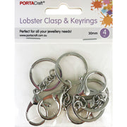 Porta Craft Keyrings with Lobster Clasp 30x20mm